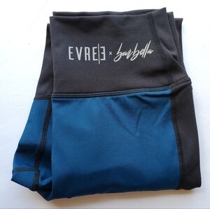 Evree‎ Bella Heart Leggings Blue Athletic Yoga Sports Women Size Medium NWOT